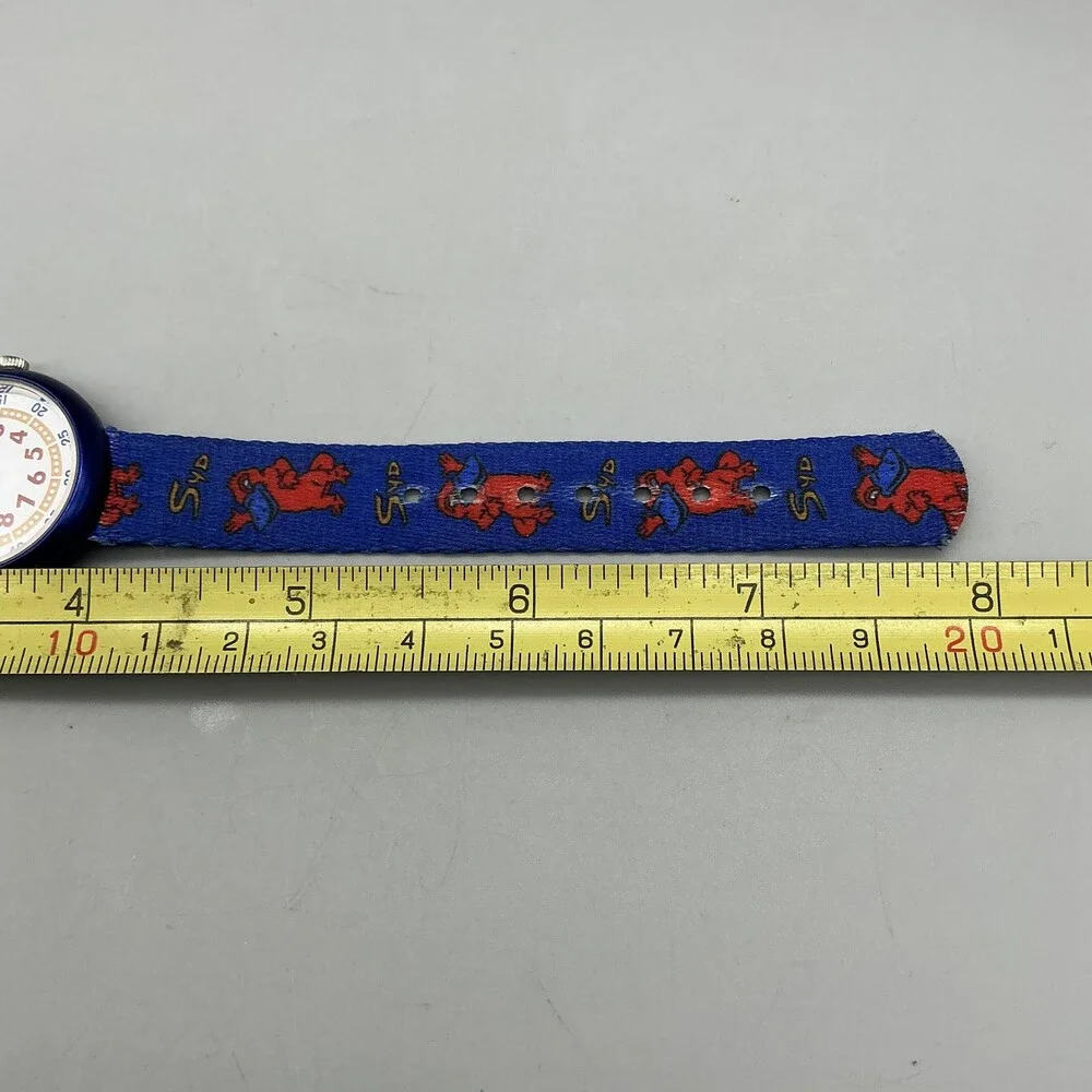 Vintage Flik Flak Swiss Sydney 2000 Boys Watch 29mm Blue SYD Strap New Battery